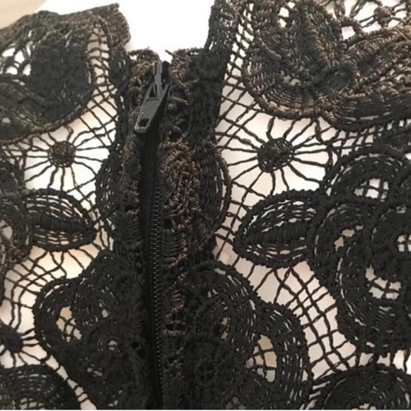 H&M Black Lace Jumpsuit Sheer (lined shorts) plunging neckline so sexy size 4 - Picture 6 of 13
